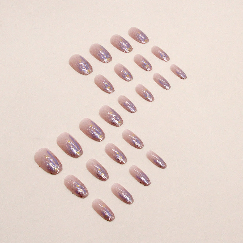 Stardust Pink – Glitter Pink Press-On Nails