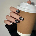 Smoky Onyx – Black Glossy Press-On Nails by Nailed It