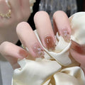 pink/ red/ flora  glossy reusable press-on nails by Nailed It
