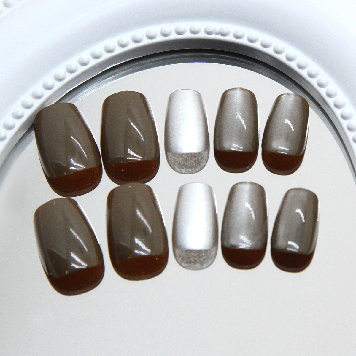 Cool Chrome Mix – Metallic Press-On Nails