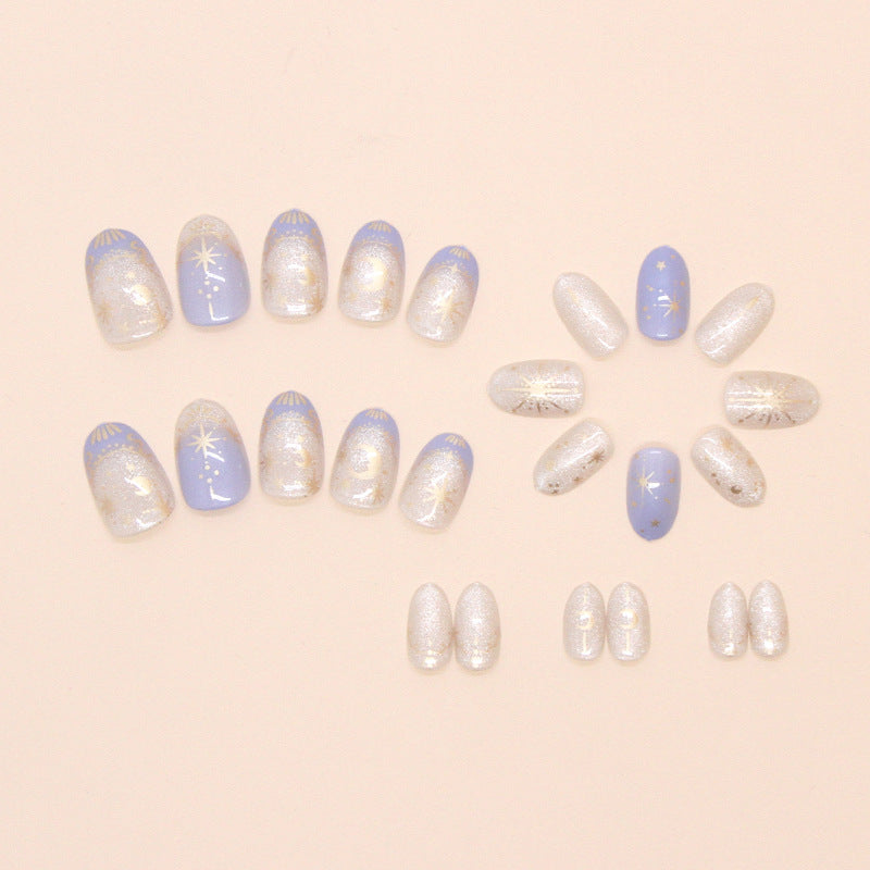 Starry Magic – Glitter Star Press-On Nails