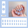 Sky Blue – Light Blue Medium Square Press-On Nails