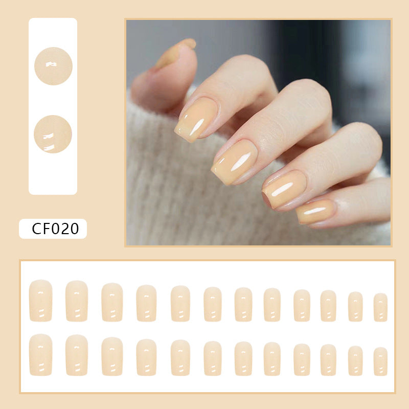 Butter Yellow – Pastel Yellow Medium Square Press-On Nails