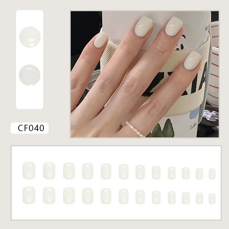 Vanilla Silk – Creamy Nude Glossy Press-On Nails