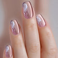 Royal Plum Aura – Deep Purple Red Cat Eye Press-On Nails