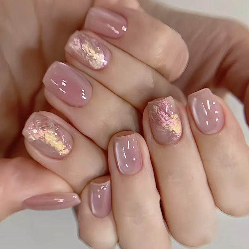 Golden Dust – Rose Gold Glitter Press-On Nails