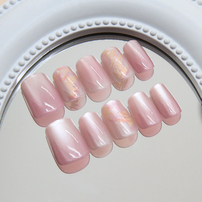 Golden Dust – Rose Gold Glitter Press-On Nails